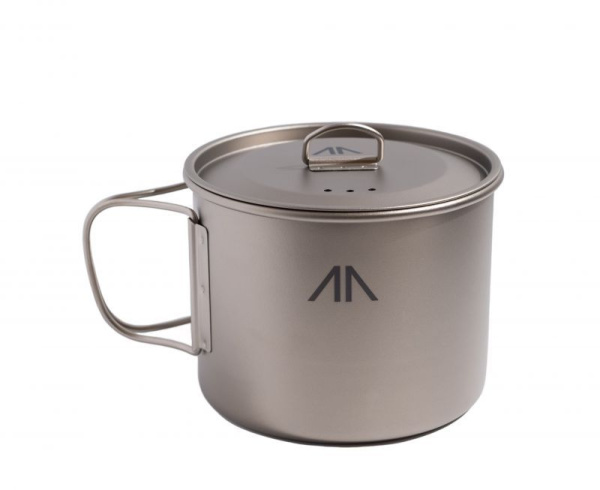 Кружка GORAA Titanium с крышкой 0,9L (Титан, 900мл)
